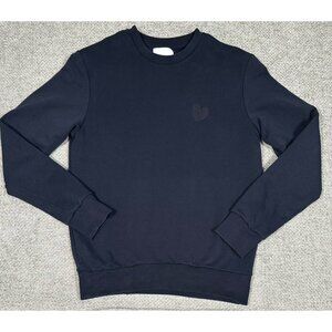 Inimigo Sweatshirt Mens Small Blue Embroidered Heart‎ Patch Crewneck Pullover